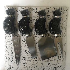 Wicked Ciroa Black Cat Halloween Cheese Knives
